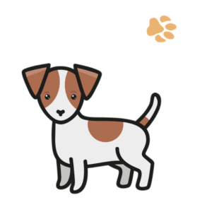 Graphic of a puppy dog for boarding service in Harrisburg